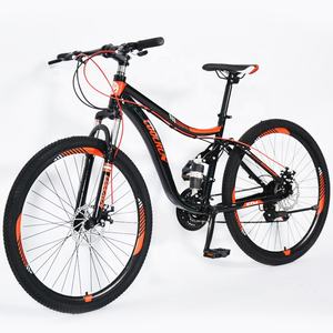 Bicicleta de Montaña para Hombre de 21 Velocidades y <span class=keywords><strong>26</strong></span> Pulgadas con Suspensión Completa, Frenos de Disco, Pedales Ordinarios, Cuadro de Acero y <span class=keywords><strong>Doble</strong></span> <span class=keywords><strong>Pared</strong></span> de Aleación de Aluminio - Product Image 1