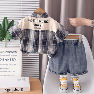 Nouvel ensemble 3 pièces mode été 2026 LY pour bébés et tout-petits : T-shirt décontracté à manches courtes en coton avec motif <span class=keywords><strong>de</strong></span> dessin animé et tenue fine - Product Image 3