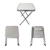 Bon un carré 40*40*51 table d'appoint pliante en aluminium de camping en plein air