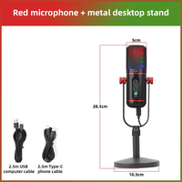 Microphone de jeu filaire professionnel USB Type-C en métal à condensateur avec logo personnalisé pour l'enregistrement studio haute fidélité et PC