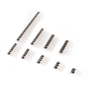 Connecteur femelle pour carte PCB, type pin header 1 mm, pas 2,54 mm (1,27 mm, 2,0 mm), SMD, à angle droit 90 degrés, simple rangée, 2x12 broches SMT - Product Image 3