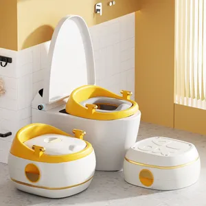 Babytoilette drei in einem abnehmbare Struktur mit Anti-Spritze-Urin-Design weich und rutschfest Kinder-Toilettentrainingssitz