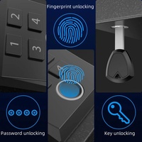 Coffre-fort domestique antivol à accès par empreinte digitale, coffre-fort dissimulé pour armes à feu, table de chevet avec serrure à clé, en acier laminé à froid, taille personnalisée OEM/ODM