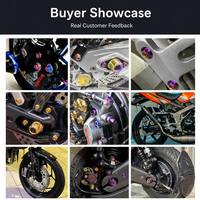 Mur baut segi enam titanium TC4 warna-warni anodized M6 M8 M12 M16, pengencang ringan untuk aksesoris modifikasi eksterior sepeda motor