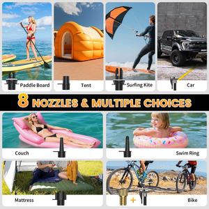 <span class=keywords><strong>Gonfleur</strong></span> de pneus de <span class=keywords><strong>voiture</strong></span> électrique haute pression 50 PSI pour tentes de plein air et pneus de kayak - Product Image 6