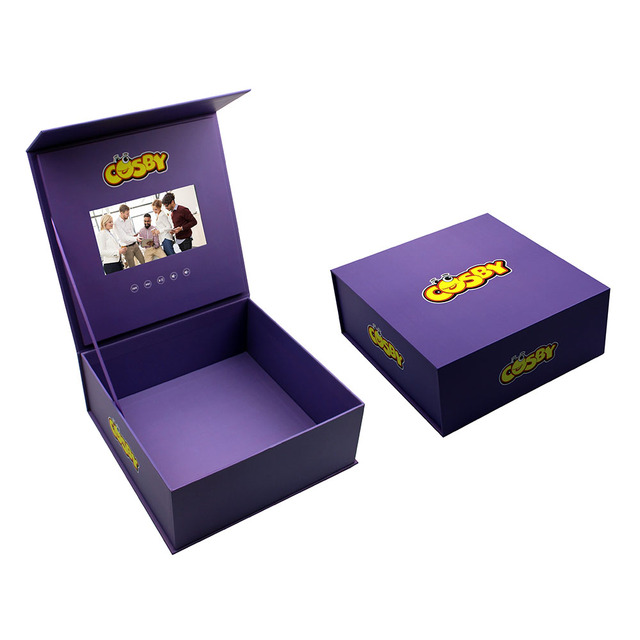 Customize Brand Logo Promotional Luxury Magnetic Lcd Gift Video Box