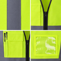 Gilet de sécurité antistatique haute visibilité FR, gilet de travail multi-poches zippé pour station-service, poste de travail à risque électrique