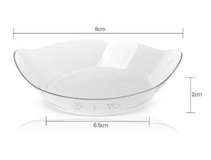 New Design Transparency Disposable Ps <strong>Plastic</strong> <strong>Dessert</strong> Dishes <strong>Tray</strong> Salad Sauce Appetizer Bowl Wedding Party Ice Pudding Cup - Product Image 6