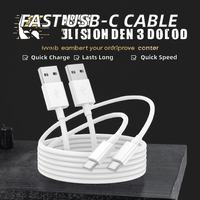 Câble de charge rapide USB-C vers USB-A 2.0 480 Mbps 60 W en cuivre étamé 3A/5A pour voiture, Android, iOS, iPhone