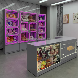 Présentoir de boutique de cadeaux à griffes au détail Magasin de poupées jouet personnalisé Boutique Meubles Éclairage LED Vitrine de magasin de figurines d'<span class=keywords><strong>action</strong></span> - Product Image 6