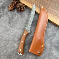 Couteau de boucher spécialisé pour l'abattage de la viande Damasteel Acier VG10 avec manche en bois pour chefs