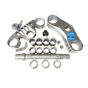 Ktm motosiklet parçası modifikasyonu için özel CNC makineleri alüminyum alaşım motosiklet çantası üçlü kelepçe üçlü ağaç kelepçeleri boyunduruğu - Product Image 2