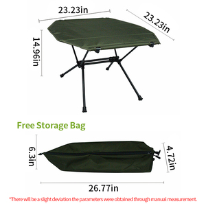 <span class=keywords><strong>Table</strong></span> <span class=keywords><strong>de</strong></span> camping octogonale pliable légère en fibre <span class=keywords><strong>de</strong></span> carbone Liveer, tissu Dyneema, portable, imperméable, pour l'extérieur - Product Image 3