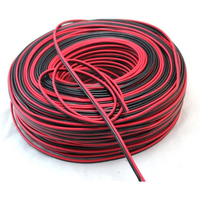 Câble audio-vidéo d'extension rouge et noir pour bandes LED 2 conducteurs 12/14/16/22AWG, sans oxygène, en bobine, pour haut-parleurs