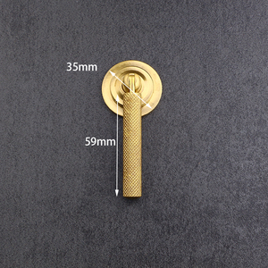 Rắn brass có khía thả Tủ kéo vòng đồ nội thất xử lý cho tủ quần áo - Product Image 2