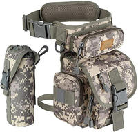 Sac de taille multifonctionnel tactique pour la randonnée en moto, les voyages, la pêche, avec porte-bouteille d'eau et poche à outils