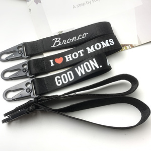 Taktik naylon anahtarlık toka dokuma toka asılı karabina anahtarlık ile cırt cırt promosyon hediyeler araç çekme halatı - Product Image 3