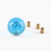 JDM-perilla de cambio Universal para coche, pomo de acrílico transparente de una a Siete Estrellas, forma redonda, azul y naranja