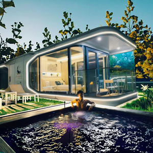 Sang trọng 2 phòng ngủ thép Modular prefab Capsule House với nhanh chóng cài đặt cho văn phòng xây dựng KHÁCH SẠN CĂN HỘ & sử dụng ngoài trời - Product Image 6