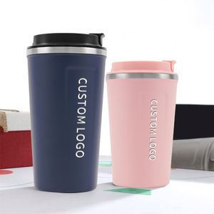 Bulk Wholesale Custom Logo Temperature Display Insulated Stainless Steel <b>Coffee</b> Mug With Lid for Car Office - Product Image 1
