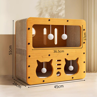 Luno Villa pour chat en bois massif de haute qualité, économique, luxueuse, moderne, écologique, confortable, mobilier pour animaux de compagnie tendance, sans assemblage