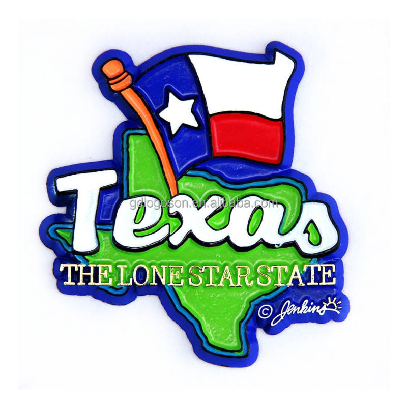 State City Country Ref Fridge Magnet Gift Souvenir Store Sourcing Custom Texas Foil Refrigerator Magnets