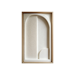 Arte Wabi Sabi JZ, Decoración de Pared 3D para el Hogar, Arte de Técnica Mixta, Obra de Arte Hecha a Mano, Tallado en Lienzo, Pintura Abstracta de Puerta, Enmarcado Personalizado - Product Image 2