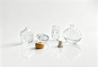 Bouteille diffuseur de parfum ovale unique en verre transparent de 100 ml, 140 ml, 180 ml, vide, à base épaisse, pour décoration de table