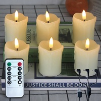 Set de bougies à thé LED Set de six pièces Set de six pièces Chargement USB télécommande