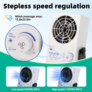 ST101S ABS Plastik Masaüstü AC İyon Jeneratörü, Elektronik Cihazlar için Fanlı Elektrik İşitme Önleyici - Product Image 3