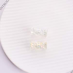 Bonbons d'amour translucides mignons perles en vrac bricolage trou Vertical acrylique droit téléphone portable chaîne sac perlé en plastique Lucite perles - Product Image 5