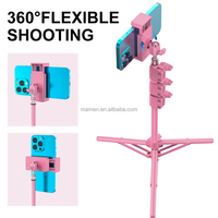 MAMEN 67 "170cm rose trépied pour téléphone 1/4 connecteur universel à vis lumière trépied de téléphone portable