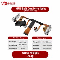 Motor Stepper VIRIS145 Penggerak Ganda Terpisah Auto Iris Phi9.7-10.5mm 3.0-5V untuk Kamera Keamanan Iris Aperture Stepper Motors