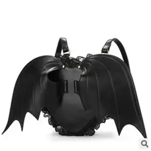 Wholesale 2023 fall new black angel devil bat shoulder bag lace backpack women Gothic bags