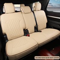 Ensemble complet de housses de sièges de voiture en cuir personnalisées pour Ford Explorer 2016-2024 6/7 sièges toutes saisons étanche décoration intérieure de voiture