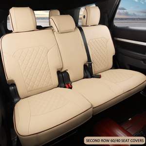 Juego completo personalizado de fundas de asiento de coche de cuero para <span class=keywords><strong>Ford</strong></span> <span class=keywords><strong>Explorer</strong></span> 2016-2024 6/7 asientos para todas las estaciones decoración <span class=keywords><strong>Interior</strong></span> de coche impermeable - Product Image 2