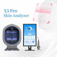 Analizador de Piel Portátil, Dispositivo de Belleza Multifuncional con Prueba Fluorescente para Acné, Grasa, Humedad y Arrugas