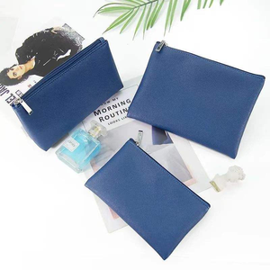 Custom Logo Print Fashion <b>Medium</b> Canvas Pencil <b>Case</b> Zipper Cosmetic <b>Case</b> School Kids Gift Durable PU Fabric Pencil Pouch Bag - Product Image 4