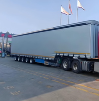 Chine fournit des semi-remorques à rideaux latéraux en acier étanches à 3 axes de 45 et 53 pieds pour le transport de conteneurs de 20/40 pieds