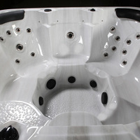 Bain à remous extérieur de luxe Gurgle pour 7 personnes avec jets, grand espace, système Balboa, massage par remous