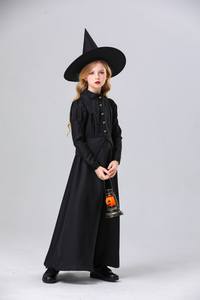 Disfraz de <span class=keywords><strong>bruja</strong></span> de Halloween Malla negra <span class=keywords><strong>Pequeña</strong></span> <span class=keywords><strong>bruja</strong></span> Disfraz de juego de rol para niños Disfraz de actuación - Product Image 4