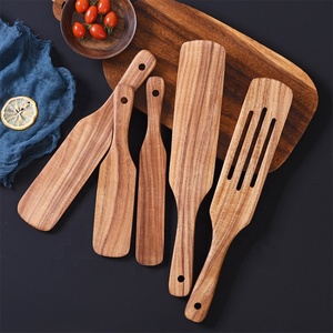 Hot Sales Wooden Kitchen Accessories 5-piece <strong>Spurtles</strong> Sets Bamboo Utensil Wooden <strong>Spurtles</strong> Kitchen Tools Set - Product Image 2