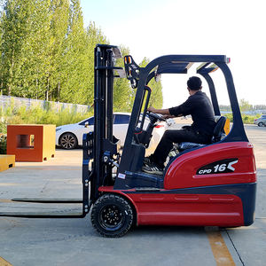 Apilador eléctrico de tres puntos 3 ruedas 1,5 T Capacidad Pasillo estrecho Trabajo Triplex Mástil Carretillas elevadoras Palé de mano de obra pequeña embalado - Product Image 5