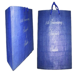 Recycle Paper Shopping <b>Bag</b> with Geometric Pattern Rope Handle <b>Medium</b> <b>Size</b>-LOWELLCRAFT - Product Image 1
