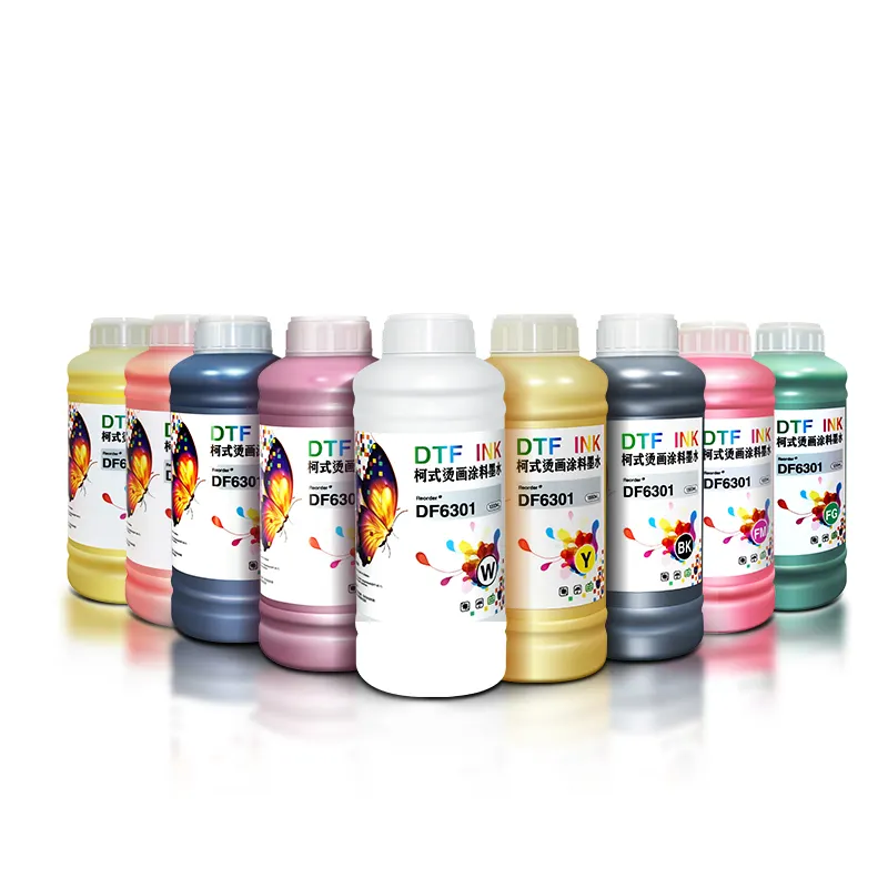 Hot Sale 1000ml 9 Colors Textile Ink Dtf Custom Label Transfer Dtf Ink For Ep DX5 5113 L1800 L805 i3200 Printhead DTF printer