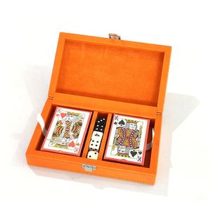 Porta Carte <span class=keywords><strong>da</strong></span> <span class=keywords><strong>Gioco</strong></span> in Pelle a Singolo Mazzo, Set <span class=keywords><strong>da</strong></span> Poker con Mazzo Standard Incluso - Product Image 3