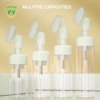 Mousse nettoyante visage PET avec brosse, pour flacon pompe à mousse ronde avec impression sérigraphiée