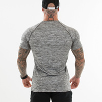 Vente en gros de t-shirts Slim Fit pour hommes pour la salle de sport, le fitness et la musculation