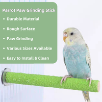 Accessoires de cage à oiseaux colorés pôle de support d'oiseau rugueux bâton de meulage de patte de perroquet en bois naturel