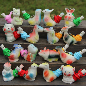 Simpatiche Fischietti a Forma di Animale per Bambini, Ocarina in Ceramica, Giocattoli da Bagno, Fischietti Artigianali in Argilla Retrò, Gadget per Feste - Product Image 4